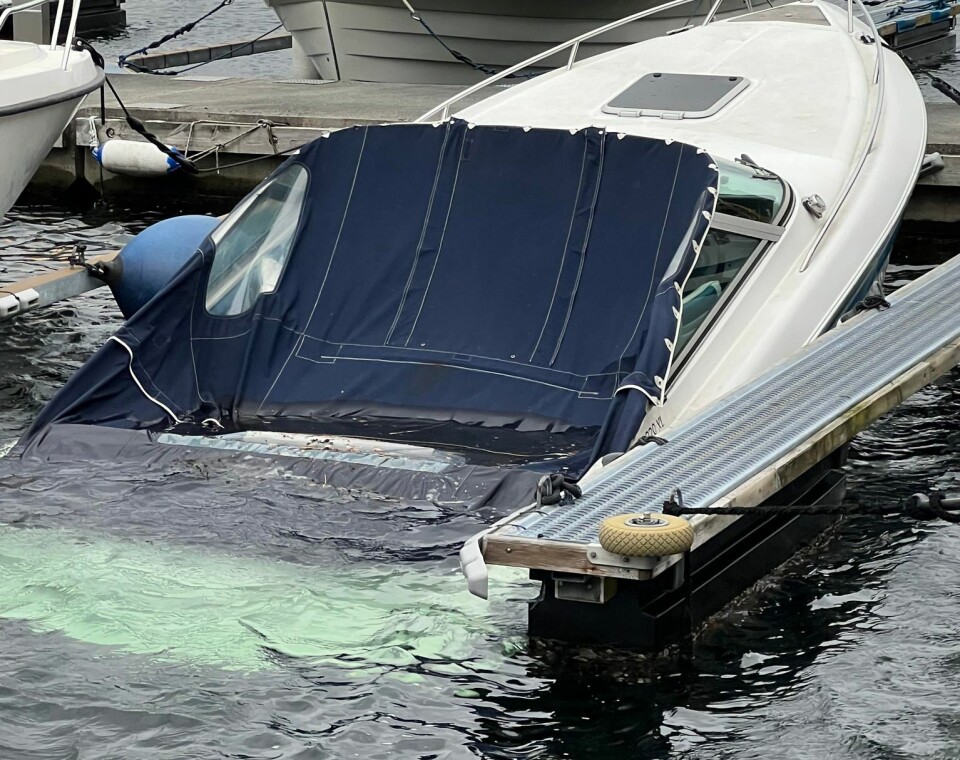 Stor båt gikk ned i Florvåg