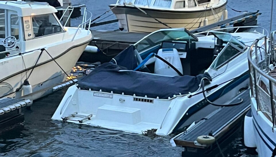 Stor båt gikk ned i Florvåg