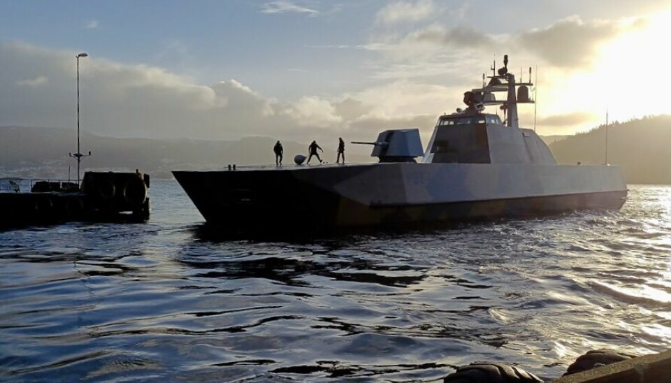 KORVETT VED KLEPPESTØKAIEN: -Fartøyet var på en rutinemessig patrulje i norske indre farvann.