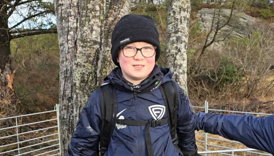 Sigurd (9) nærmer seg slutten på turtippen.