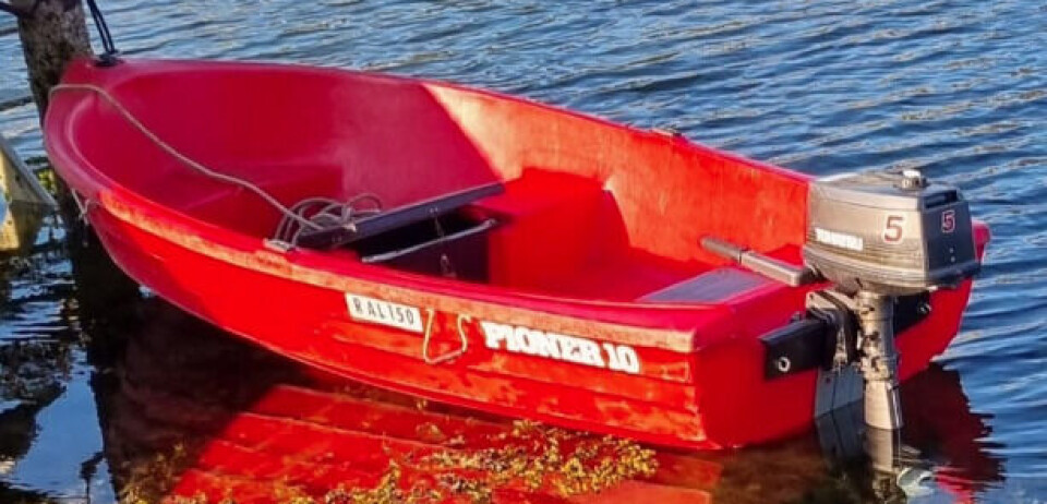 STJÅLET: Har du sett denne båten, så er det bare til å melde fra. til politiet.