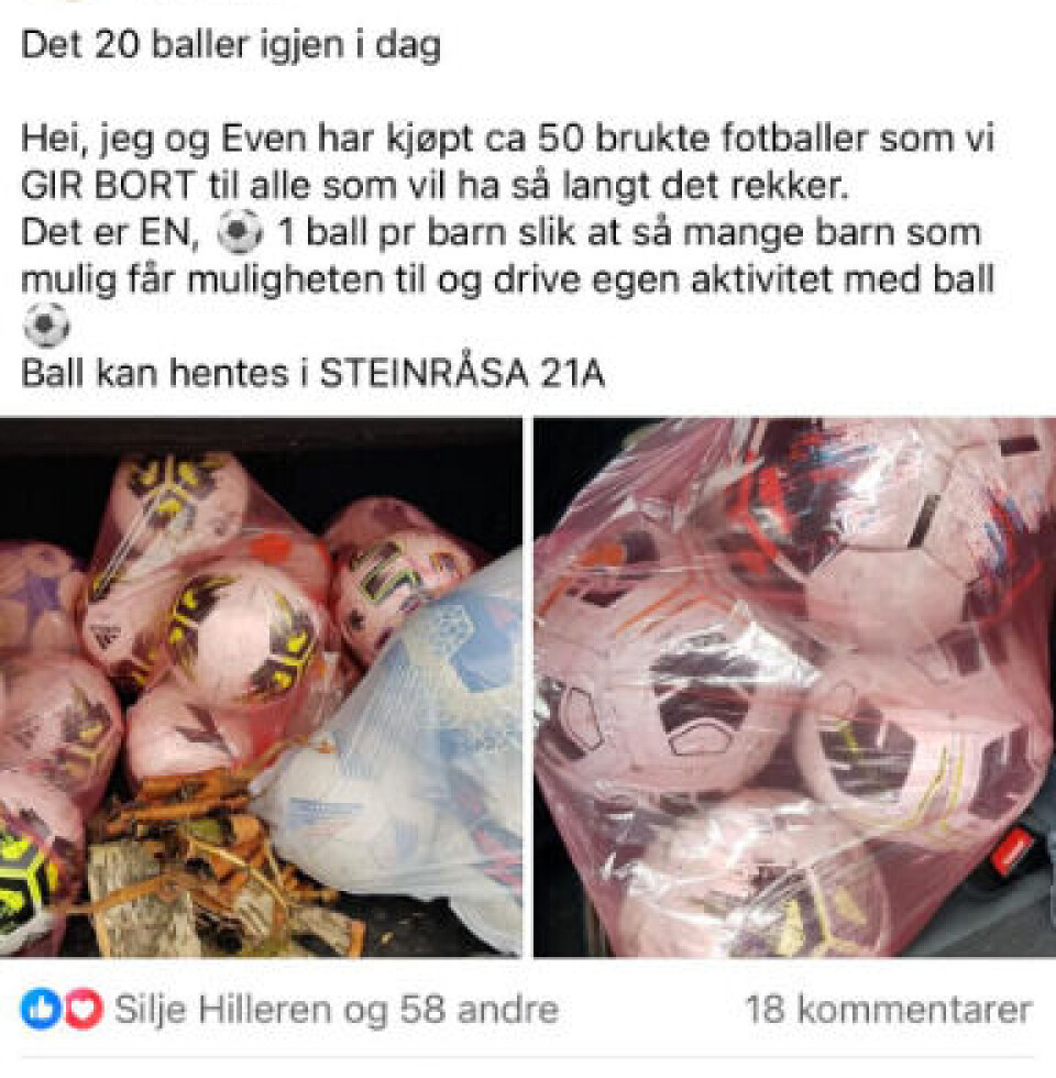 Kjøpte gode fotballer fra BIR - deler ut på Erdal