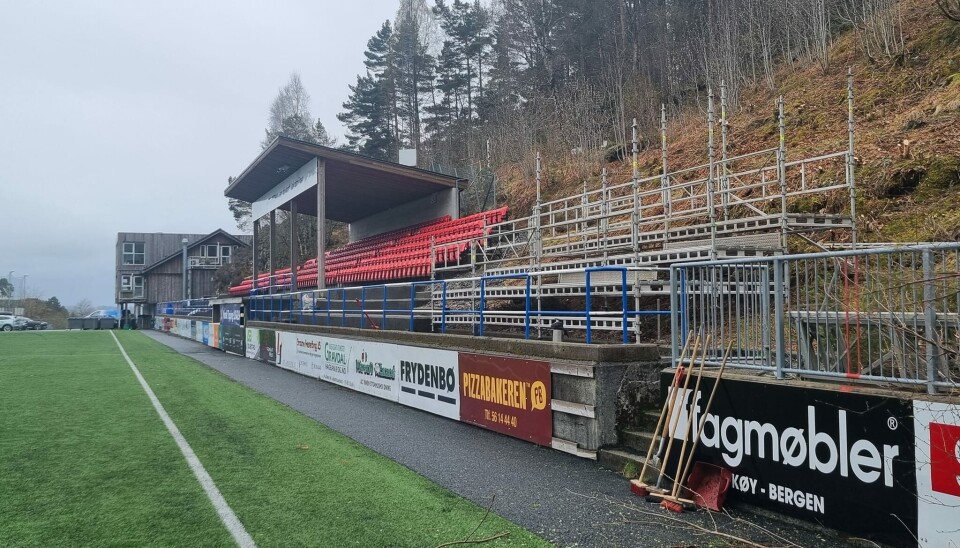 SYNGENDE: I denne delen er det meningen at «syngende Brann-fans» skal stå. Så får vi bare satse på at Tommy Knarviks disipler klarer å «stoppe kjeften» på dem.