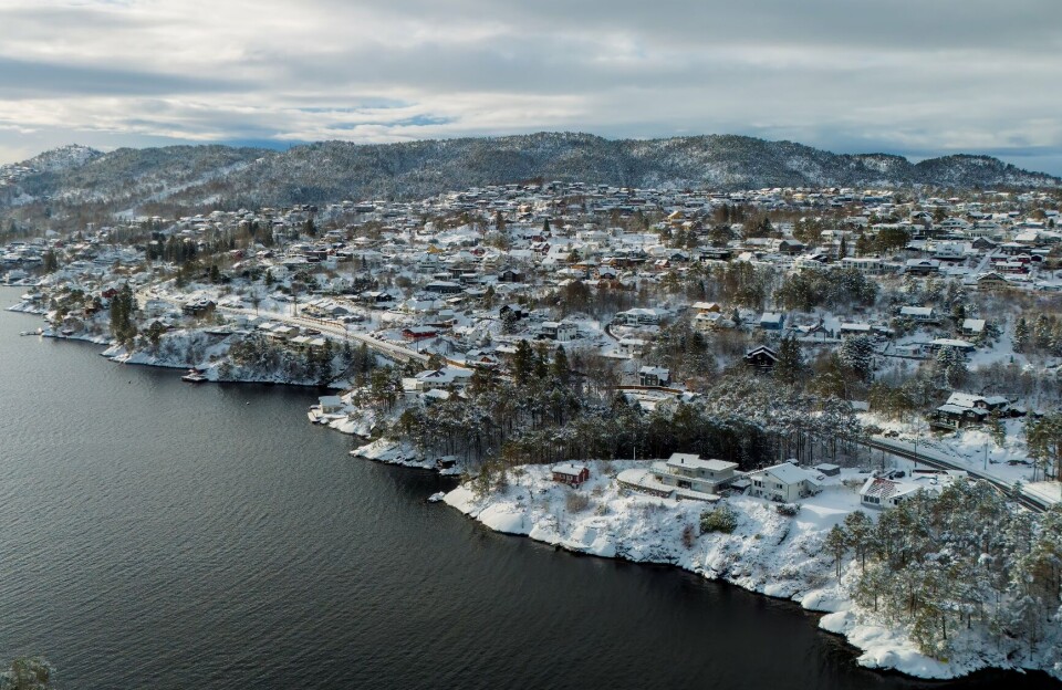 DRONEBILDE FRA ERDAL: Askøylisten foreslår at det utarbeides en områdeutviklingsstrategi for Ask, Fromreide, Erdal og Hanøy i stedet for en områdeplan.