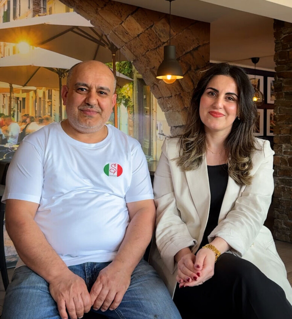 FAMILIEBEDRIFT: Ekteparet Ahmad Shamsadin og Shelan Rasool har drevet Svingen Pizzeria & Restaurant siden 2012.