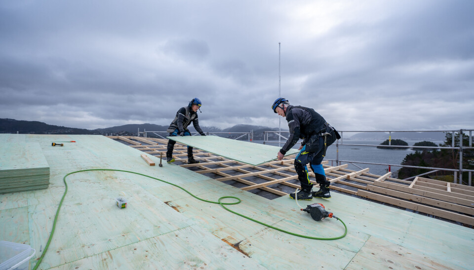 BYGGER DRØMMEHUSET: Sammen med faste samarbeidspartnere har Sandøy Byggservice bygget drømmehuset til Simin Sabri.