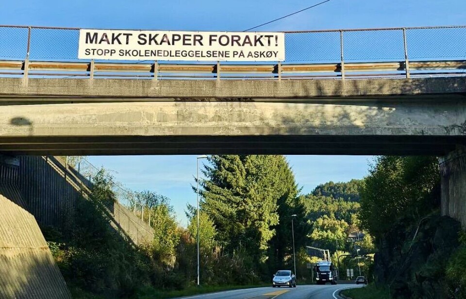 En synlig protest mot skolebruksplanen