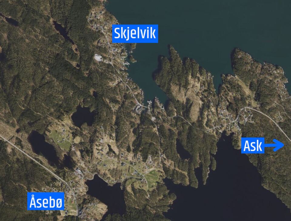 Delvis stengt vei ved Skjelvik