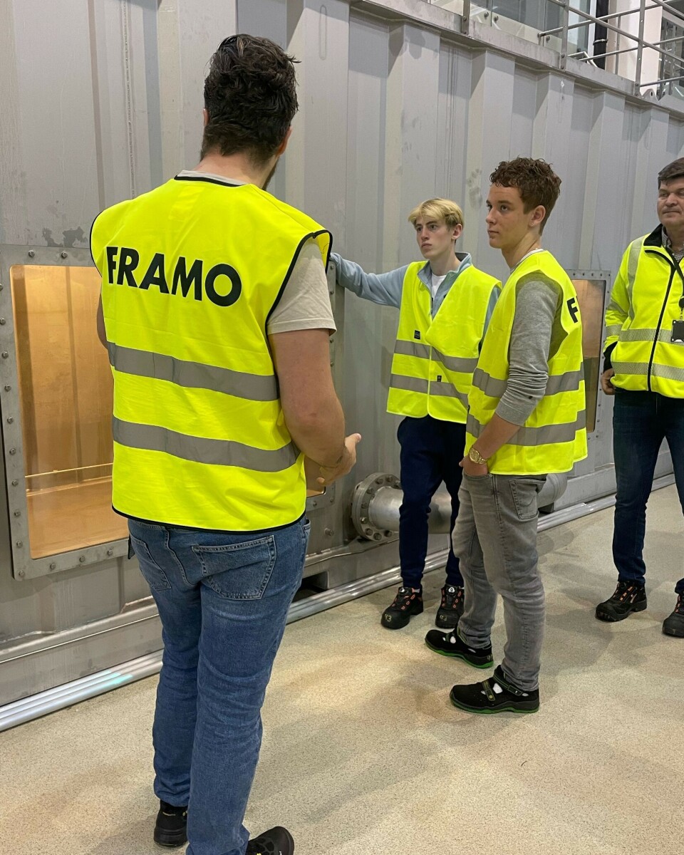 Ungdommer på fagdag hos Framo