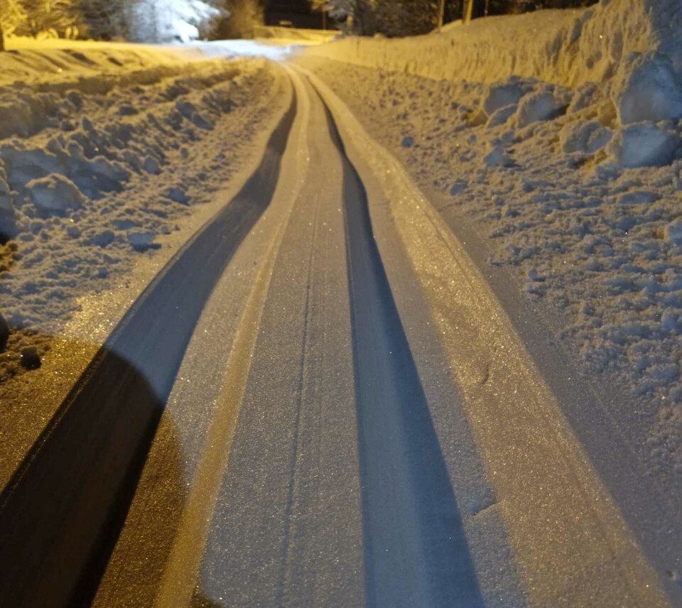 Slik ser det ut på Ravnanger lørdag kveld.