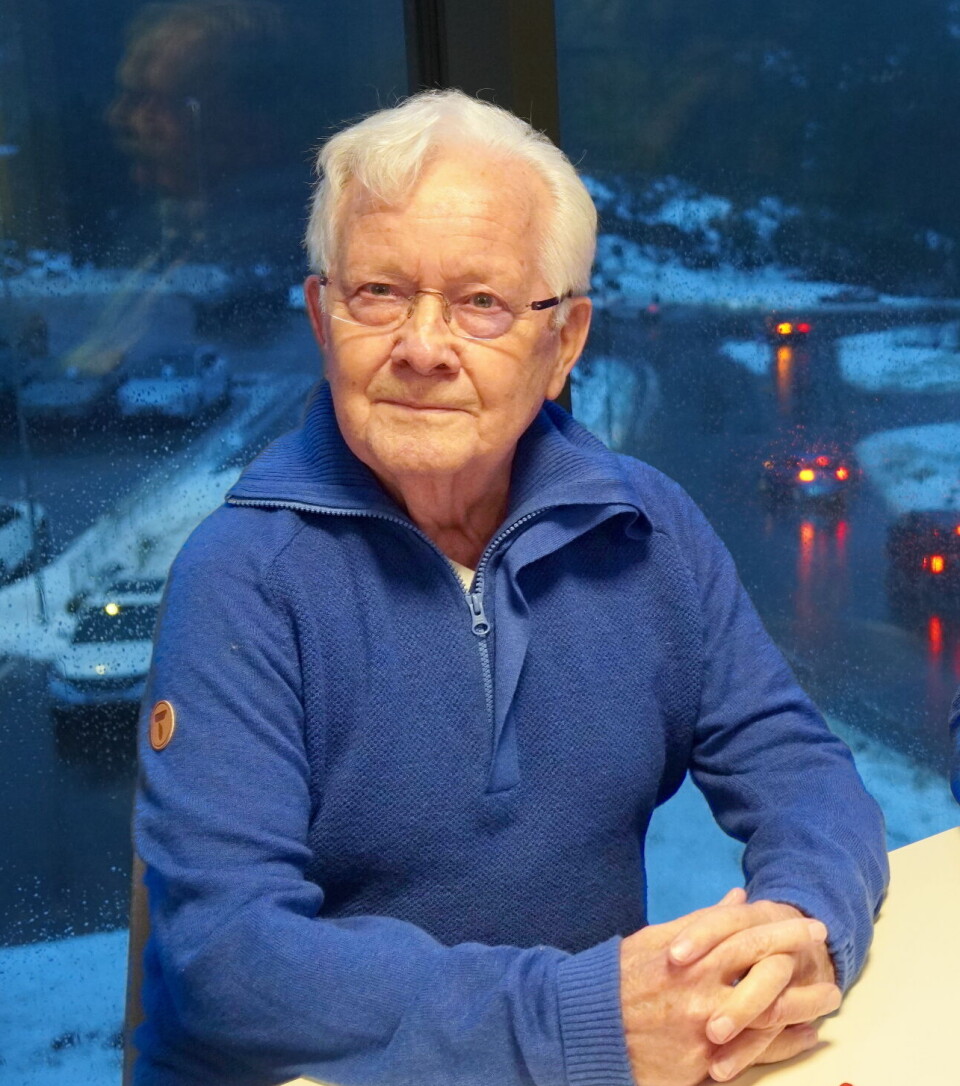 FORNØYD: John Ivar Solvik i Askøy Rotary Klubb var fornøyd med fremmøte på yrkesmessen.