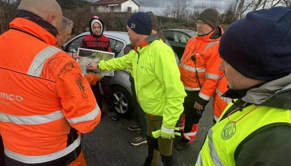 SØKTE: Forrige helg var det ca 15 personer med i søket etter Oddvar. Nå håper de på flere i morgen.