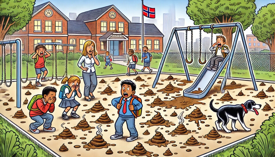 Ikke luft hunden i skolegården!