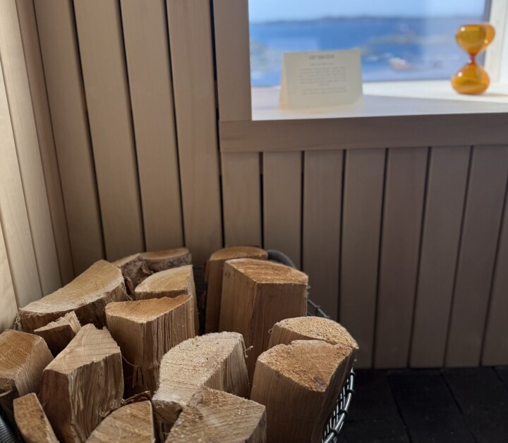 PENT: Med ustikt mot havet skal det være lett å finne roen i badstuen.