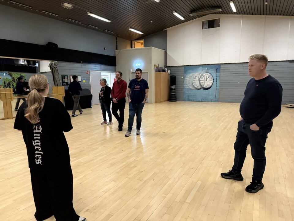 OMVISNING: Sarah hadde en fin omvisning i hele UngFlimmer i Florvåg.
