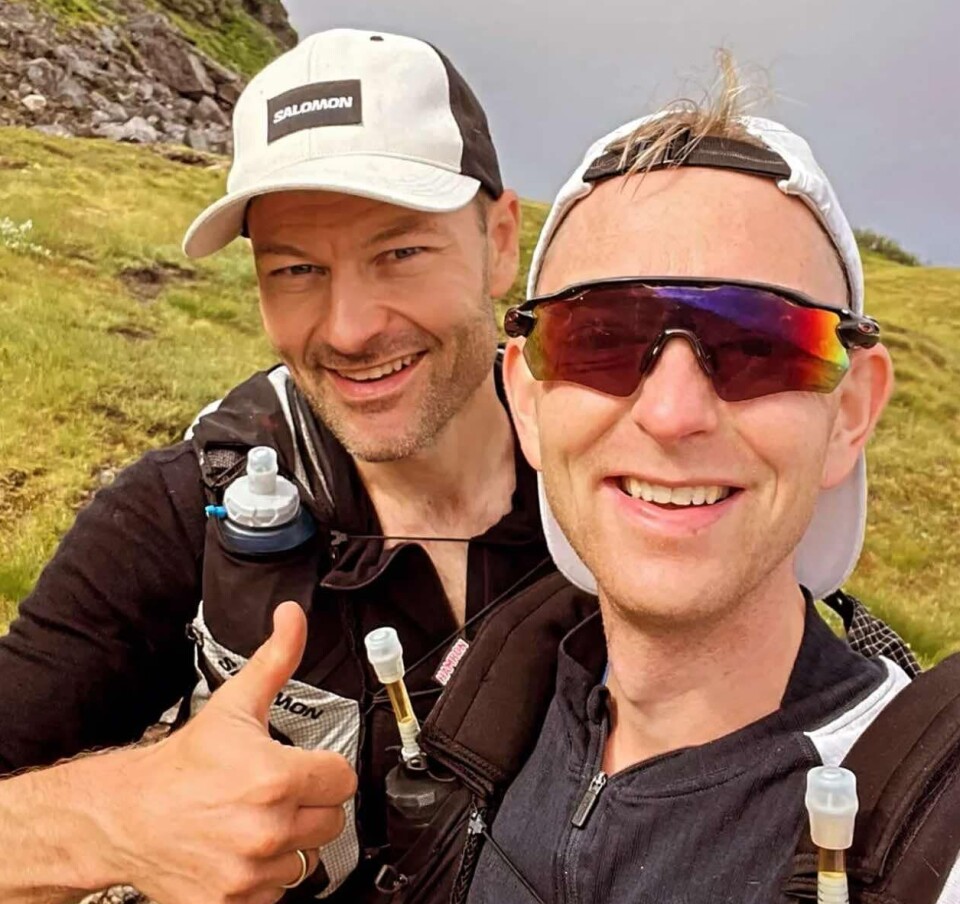 DELT: Eivind Svellingen og John Jahre bestemte seg for å løpe i mål samtidig.
